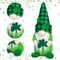 2 Pack Gnomes Plush Lucky Green Shamrock Home Table Decor Ornaments for Irish Saint Patrick's Day